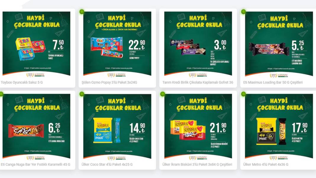Okulların açılmasının ardından Tarım Kredi Market'ten dev indirim: İşte 12 -17 Eylül 2023 market kataloğu 10